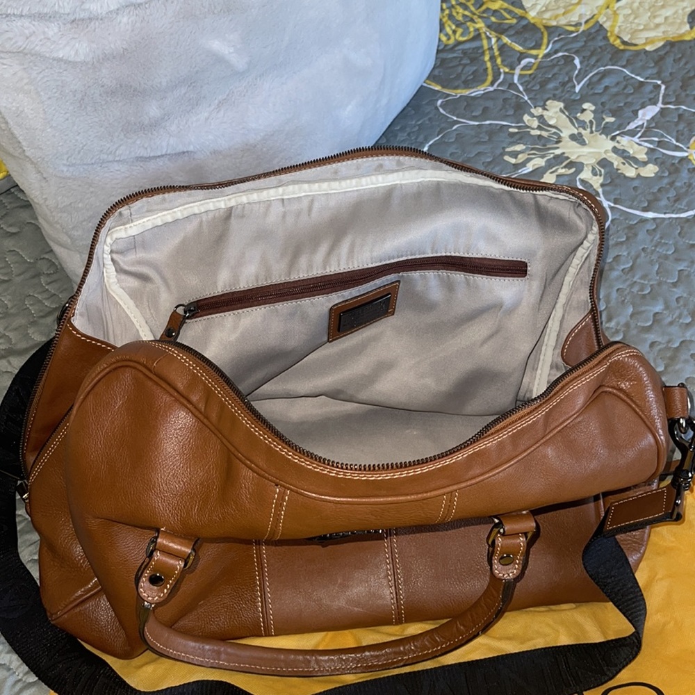 Valentino Brown Leather Weekender Bag - Picture 5 of 11